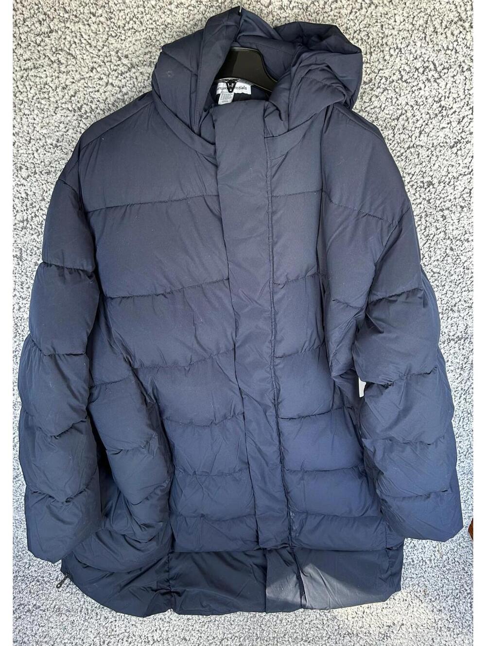 Amazon Essentials Puffer Jacket 5XL Big Tall Navy Hooded Recycled